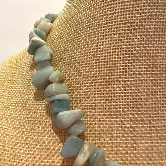 Genuine Blue Calcite Gemstone Necklace - rare stone ! Gorgeous - Picture 7 of 9